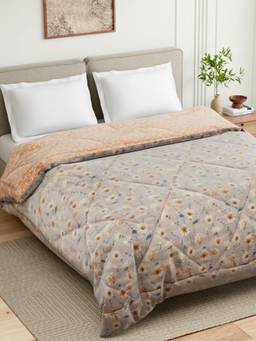 Haus & Kinder - Beige Elante Printed Reversible Comforter (Double)