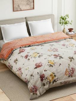 Haus & Kinder - Off White Elante Printed Reversible Comforter (Double)