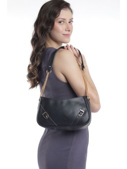 Fabbhue - Women Solid Black Shoulder Bag