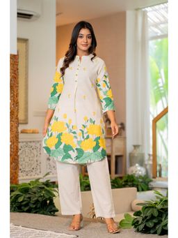 JAIPUR SARAI - Women Multicolor Pure Cotton Printed Tunic with Pant