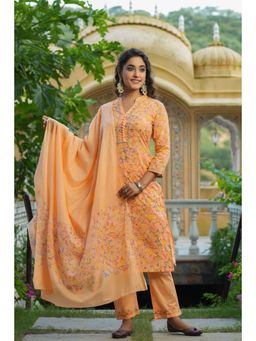 Vaamsi - Women Cotton Printed Kurta Pant Dupatta (Set of 3)