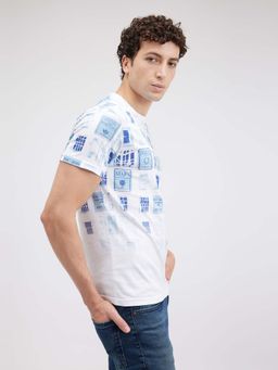 Pepe Jeans - Men White Stamp Print Short Sleeve T-Shirt