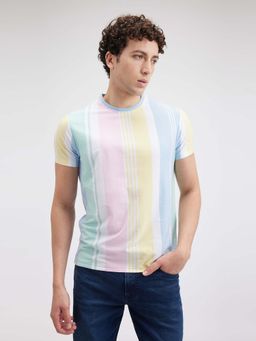 Pepe Jeans - Men Multi Color Stripe Short Sleeve T-Shirt