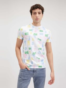 Pepe Jeans - Men White Printed Short Sleeve T-Shirt