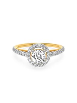 EMORI - Halo Round Ring in 14KT Gold | Authentic & Certified Lab Diamonds
