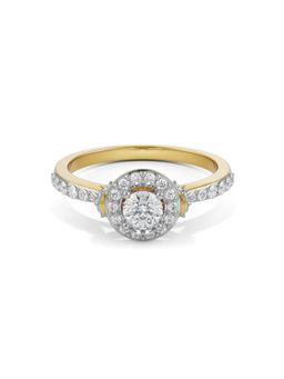 EMORI - Hanna Halo Solitaire Engagement Ring in 18KT Gold | Authentic & Certified Lab Diamonds