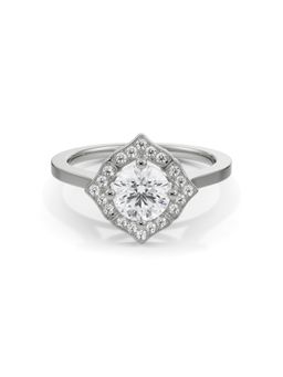 EMORI - Round Stone Halo Engagement Ring in 14KT Gold | Authentic & Certified Lab Diamonds