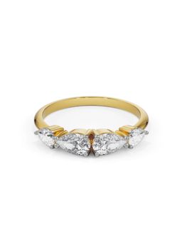 EMORI - Four Pear Ring in 18KT Gold | Authentic & Certified Lab Diamonds