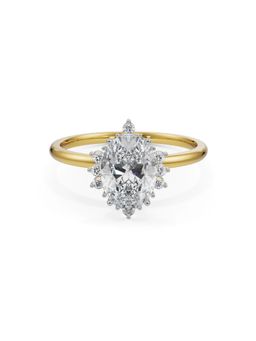 EMORI - Vintage Halo Oval Diamond 14KT Ring