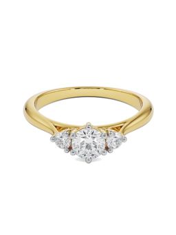 EMORI - Melissa Tri Engagement Ring in 14KT Gold | Authentic & Certified Lab Diamonds