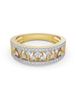 EMORI - Clustered Broad Band in 18KT Gold | Authentic & Certified Lab Diamonds