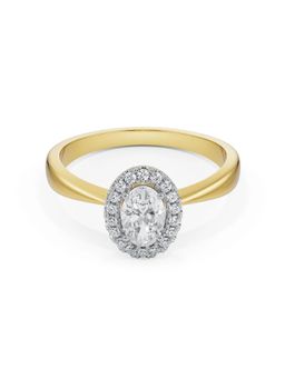 EMORI - June Oval Halo Engagement Ring in 14KT Gold | Authentic & Certified Lab Diamonds