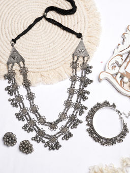 Teejh - by Joker and Witch Ubika Silver Oxidised Jewelry Gift Set