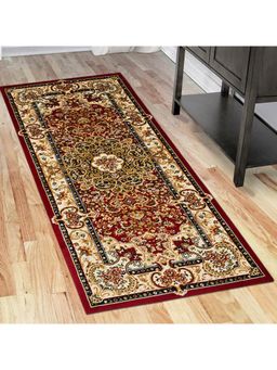 OBSESSIONS - Traditional Polypropylene Bedside Runner Red