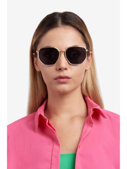 Polaroid - Unisex Grey Rectangle Sunglasses (56)