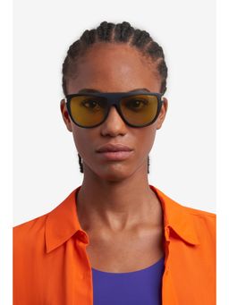 Polaroid - Women Yellow Rectangle Sunglasses (57)