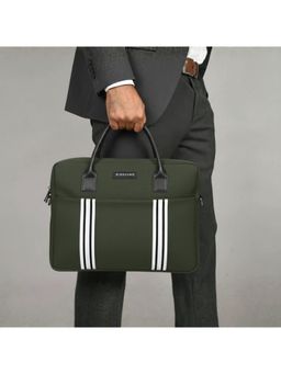 Giordano - Unisex Canvas 15-Inch Laptop Bag with Detachable Strap - Green