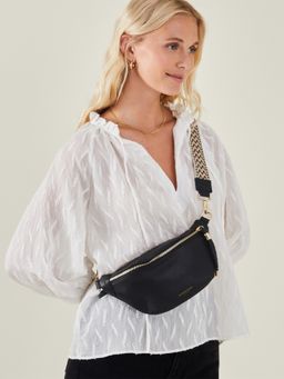 Accessorize London - Women Black Waist Sling Bag