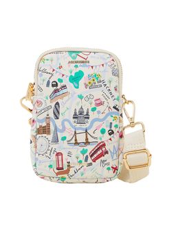 Accessorize London - Women White London Print Phone Sling Bag