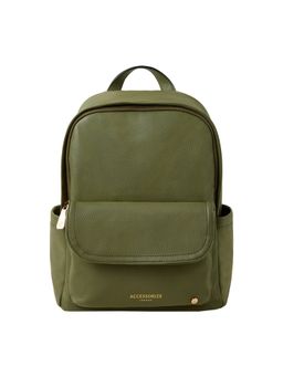 Accessorize London - Women Green Front Flap Backpack