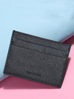 Sassora - 100% Premium Leather Unisex Small Slim Rfid Card Holder (S)