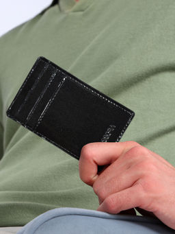 Sassora - Premium Patent Leather Unisex Rfid Money Clip Card Cases(S)