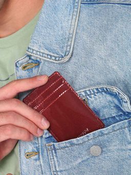 Sassora - Premium Patent Leather Unisex Rfid Money Clip Card Cases(S)