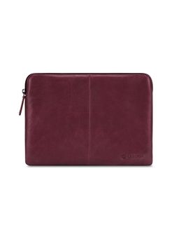 CARLTON - Unisex Maroon Wembly 10 Inch Leather Tablet Sleeve