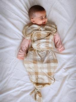 Cocoon Care - Bamboo Printed Baby Sleeping Pod SNUGZIE for Baby Brown (3-6 Months)