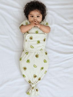Cocoon Care - Bamboo Printed Baby Sleeping Pod SNUGZIE for Baby Cream (3-6 Months)