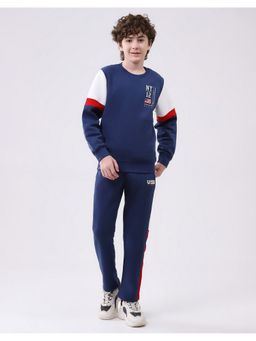 Monte Carlo - Blue Boys Round Neck Full Sleeve Co-Ord Set