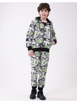 Monte Carlo - Multi-Color Boys Hooded Neck Full Sleeve Hoodie with Joggers