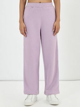 Femmella - Lavender Straight Fit Fleece Track Pant