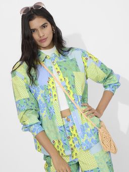 The Souled Store - Paisley Women Multi Color Boyfriend Shirt