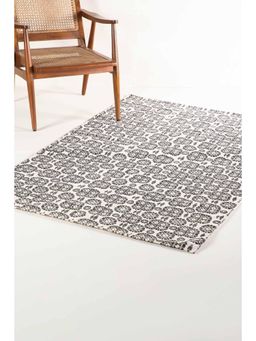 Freedom Tree - Tamara Pure Cotton Black Printed Rug - 4Ft X 6Ft