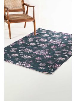 Freedom Tree - Vidari Pure Cotton Blue Printed Rug - 4Ft X 6Ft