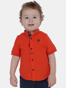 One Friday - Orange Solid Shirt