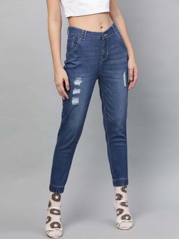 STREET 9 - Women Blue Cotton Jeans