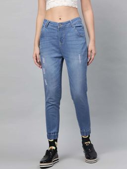 STREET 9 - Women Blue Cotton Jeans