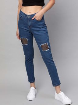 STREET 9 - Women Blue Cotton Jeans