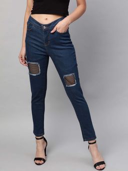 STREET 9 - Women Blue Cotton Jeans