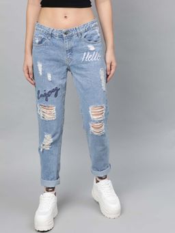 STREET 9 - Women Blue Cotton Jeans