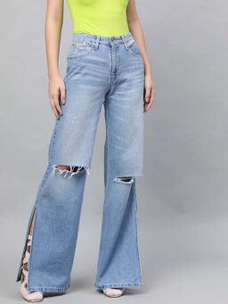 STREET 9 - Women Blue Cotton Jeans