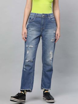 STREET 9 - Women Blue Cotton Jeans