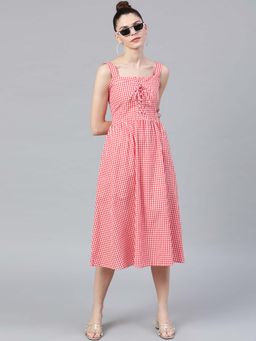 STREET 9 - Women Red Cotton Dress