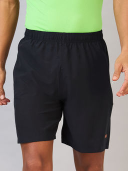 LYCOT - Men Training Dry-Fit Sports 2 Zip Pockets with Elastic Closure Black Shorts