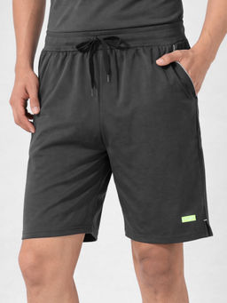LYCOT - Men Polyester Charcoal Shorts