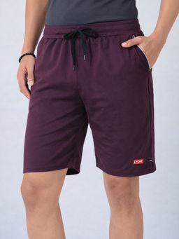 LYCOT - Men Polyester Wine Shorts