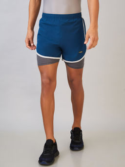 LYCOT - Men Compression Sports Turquoise Shorts