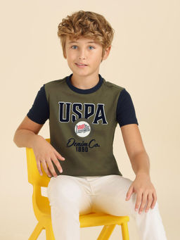 U.S. POLO ASSN. - Kids Boys Pure Cotton Regular Fit T-shirt
